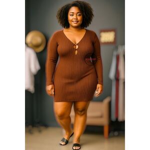 L Space Wailea Stretchy Cover Up Coffee Large